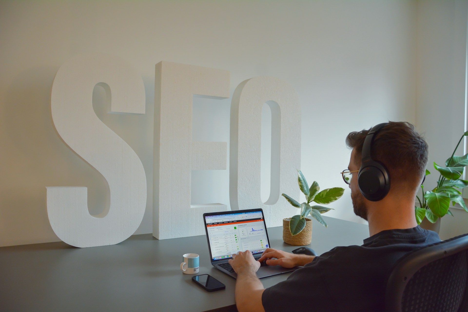 Business owner updating Google Business Profile for better local SEO Minneapolis